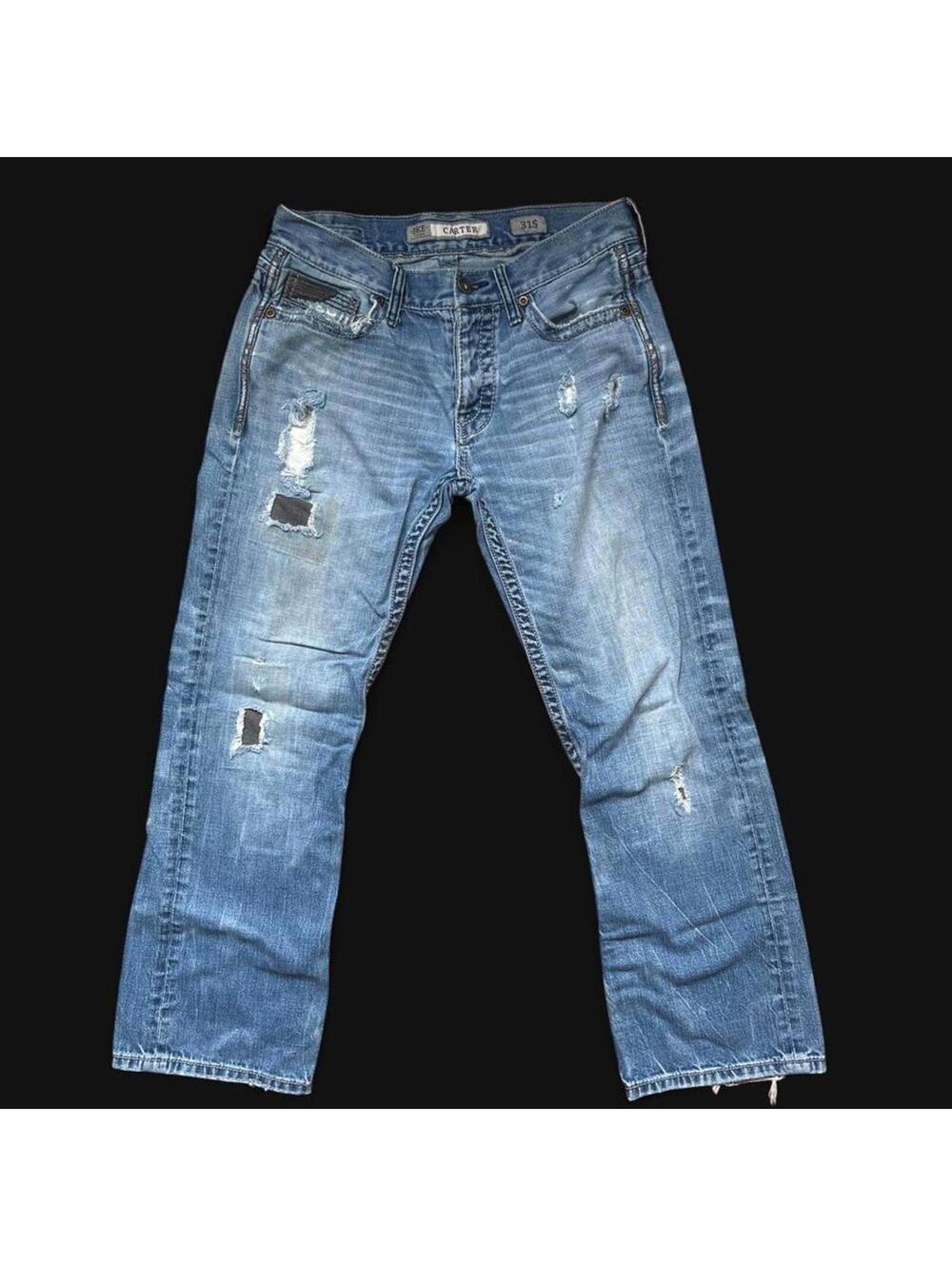 Bke Carter Distressed Jeans Buckle Denim Vintage 2000s 2010s 31s